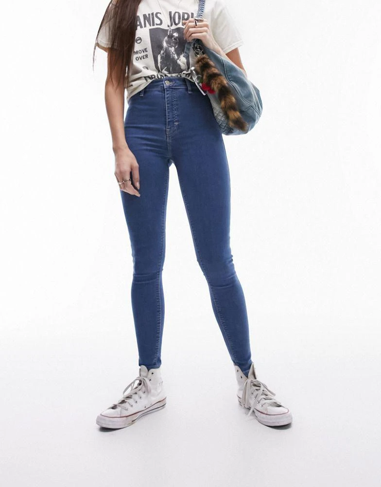 Topshop Topshop Joni high rise super skinny jean in mid blue 1