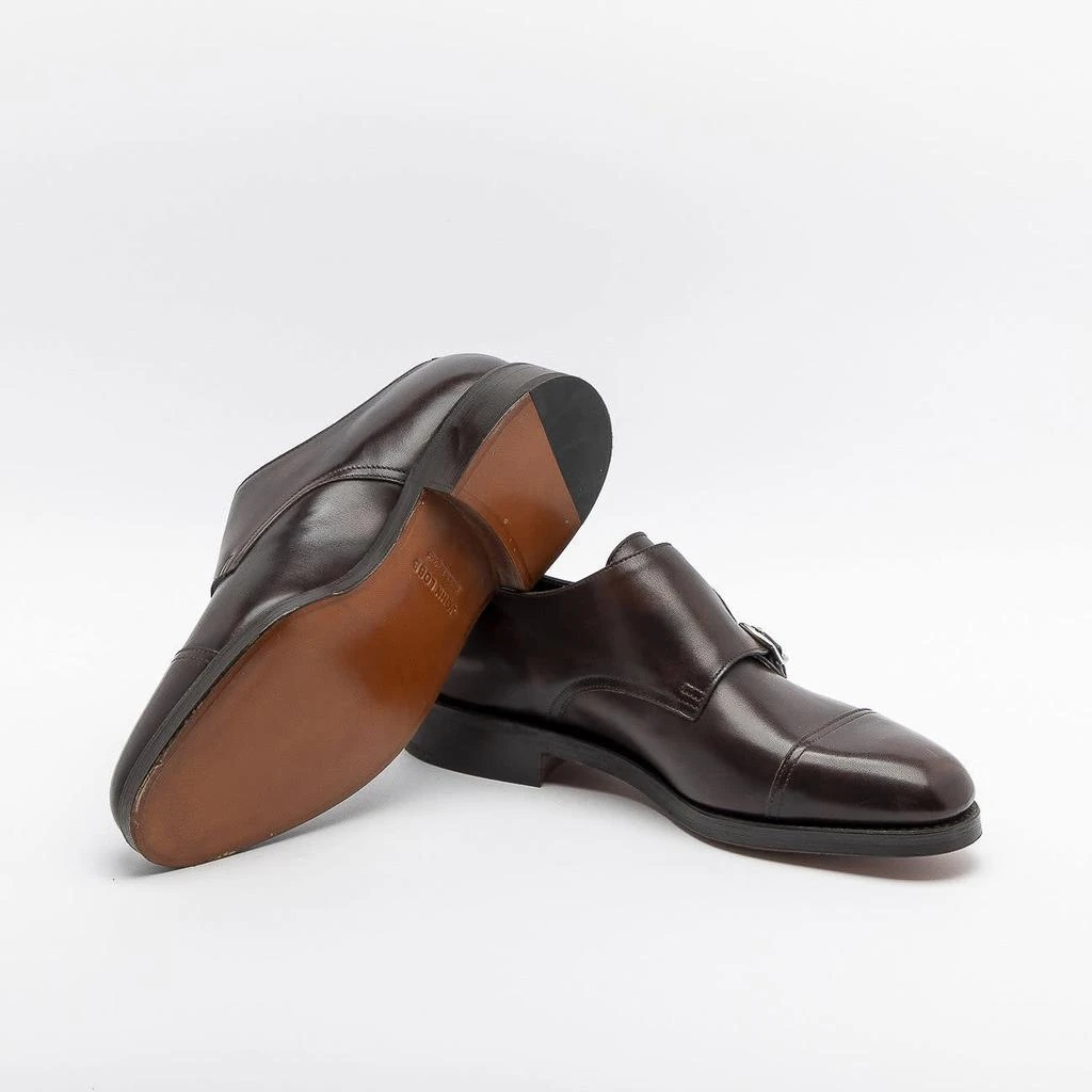John Lobb William Dark Brown Museum Calf Monk Strap Shoe (fitting E) 4