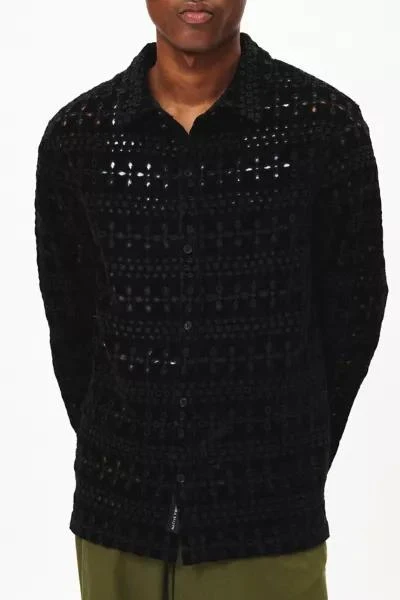 Native Youth Native Youth Merlino Velvet Button-Down Shirt 1