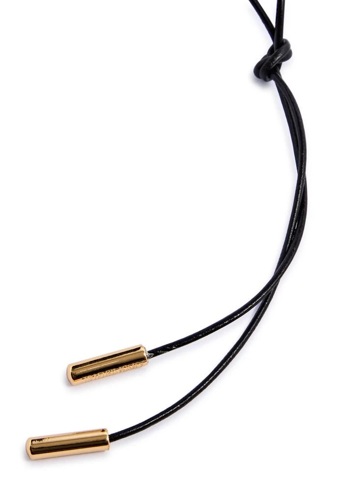 Timeless Pearly Mushroom 24kt gold-plated leather cord necklace 4