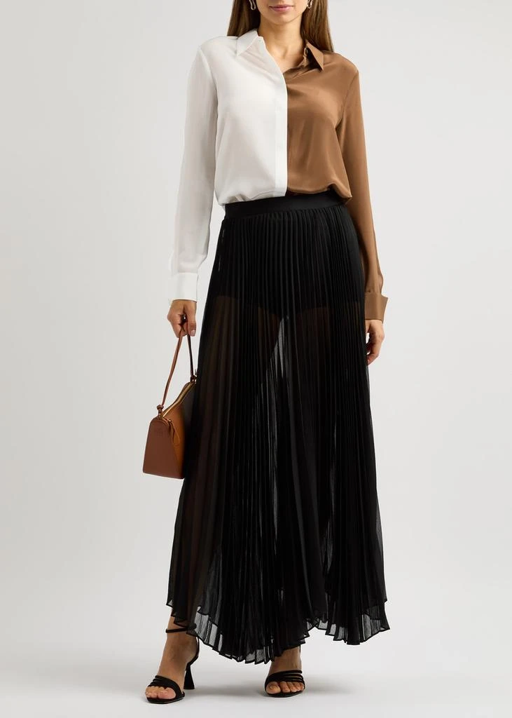 Alice + Olivia Willa colour-blocked silk shirt  4