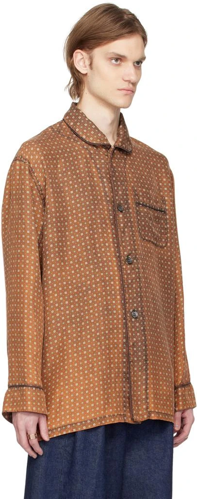 MAISON MARGIELA Orange Tie Print Shirt 2