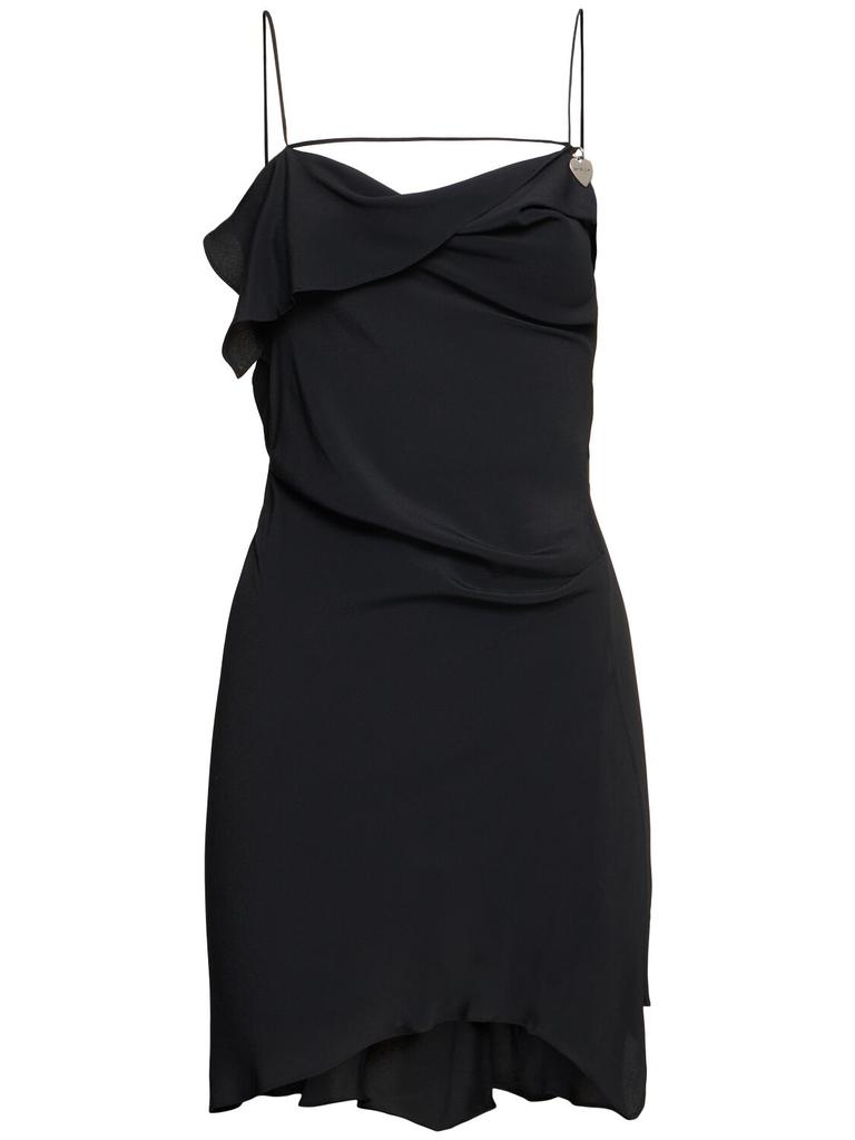 Acne Studios Long Jersey Dress With Black Slit - Dresses