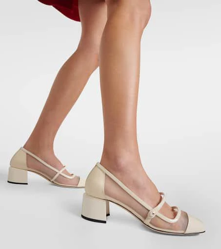 Jimmy Choo Bridal Elisa 45 mesh Mary Jane pumps 4