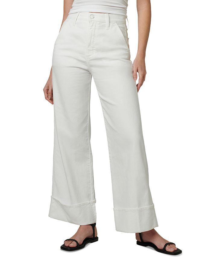 Joe's Jeans The Trixie High Rise Wide Leg Trouser Jeans in Optic White