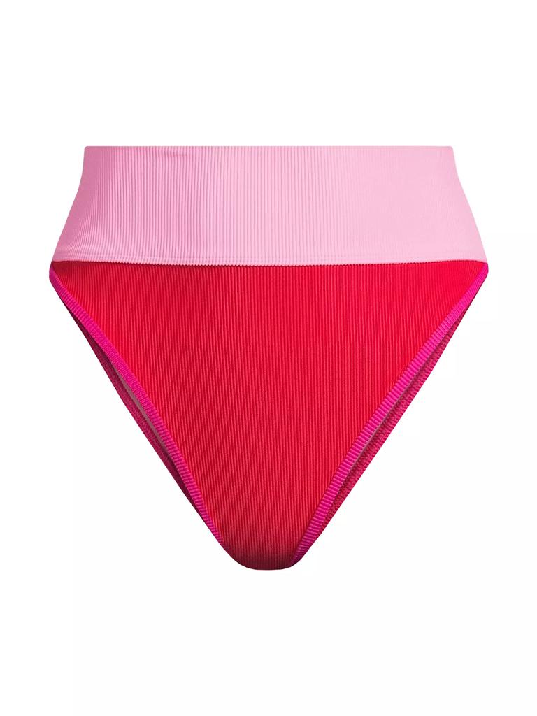 Beach Riot Emmy Colorblocked High-Waist Bikini Bottom