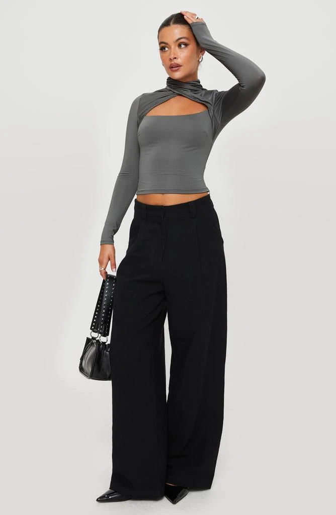 Princess Polly Ganz Crossover Neck Cutout Long Sleeve Top 6