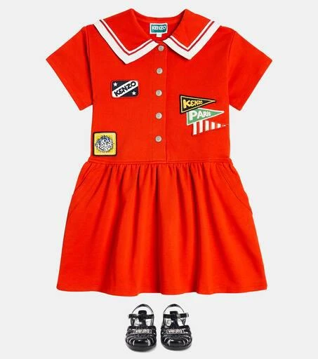 Kenzo Appliqué cotton-blend dress 2