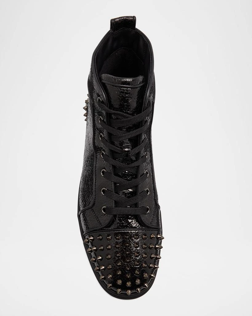 Christian Louboutin Men's Lou Spikes 2 Leather High-Top Sneakers 6