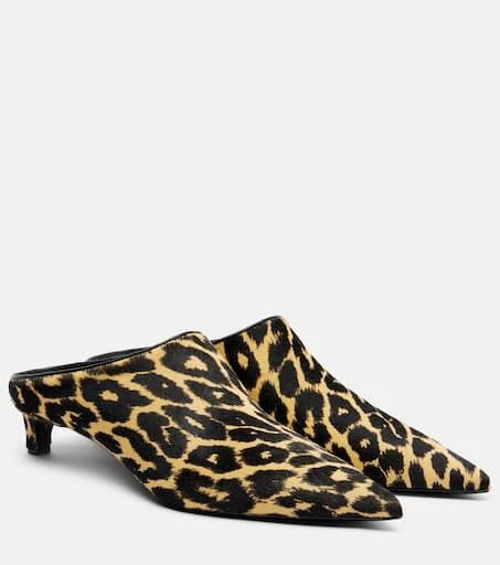 Jil Sander Pointy leopard-print calf hair mules 1