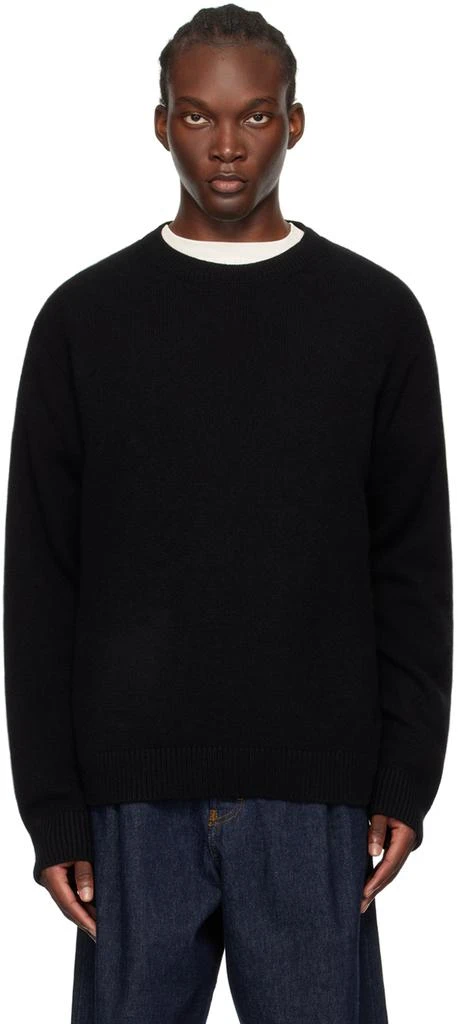 The Elder Statesman Black Simple Crew Sweater - Sweaters - BeyondStyle