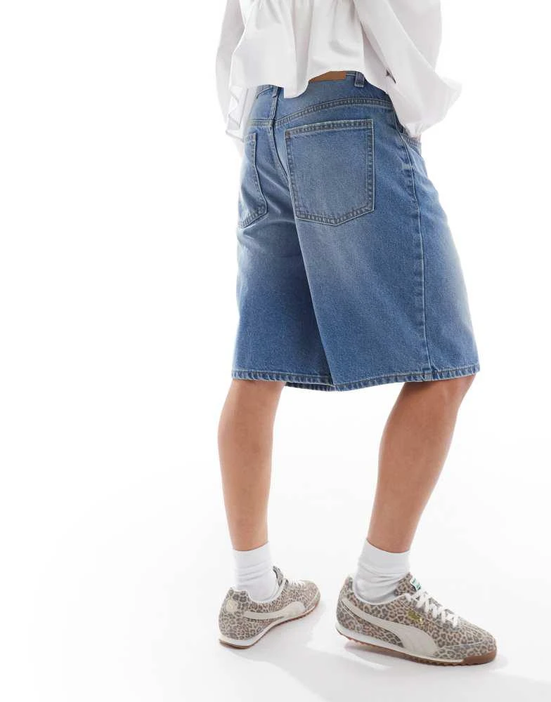 Cotton:On Cotton On super baggy denim jort in blue haze 4