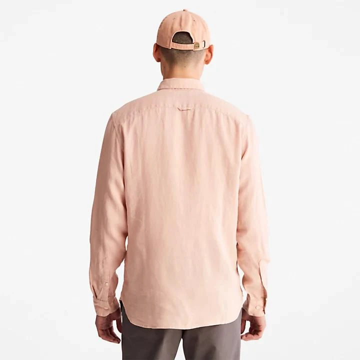 Timberland Mill River Slim-Fit Linen Shirt for Men in Light Pink 2
