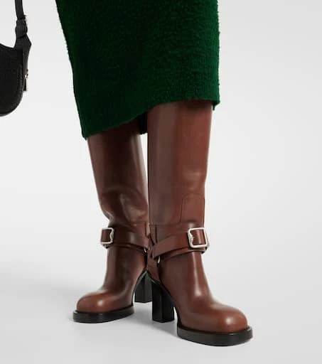 Burberry 100 leather knee-high boots 4