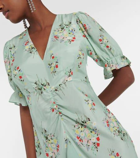 Rixo Ariel floral cotton and silk dress 4