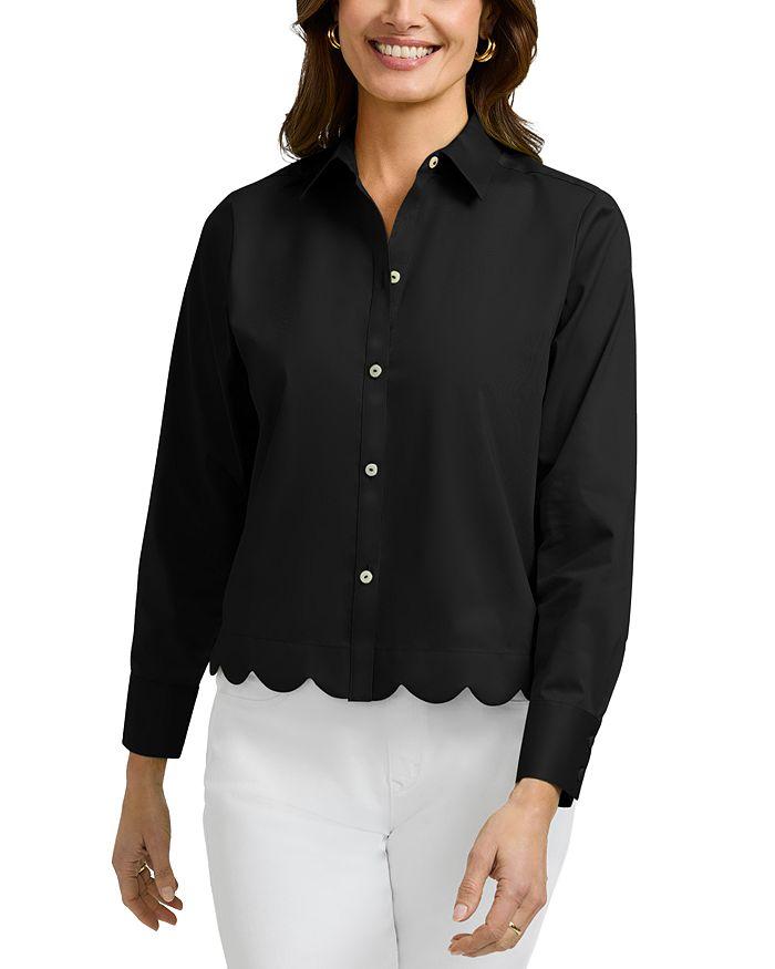 FOXCROFT Scarlett Long Sleeved Matte Sateen Shirt