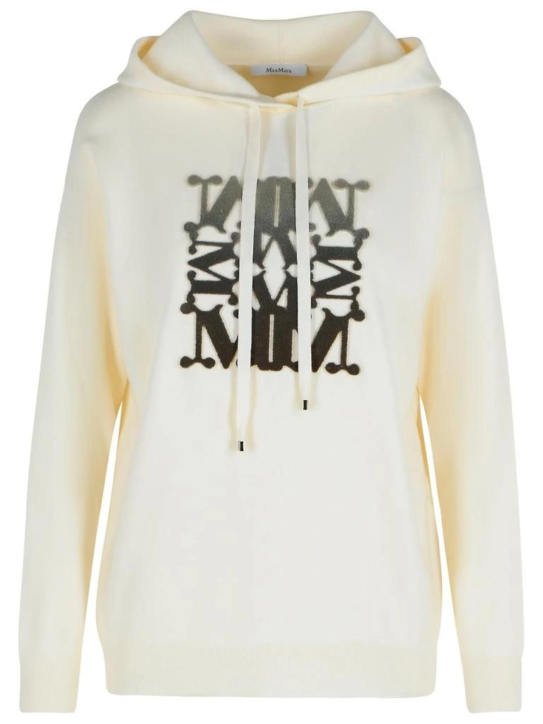 Max Mara Max Mara Taddeo Drawstring Knitted Hoodie 1