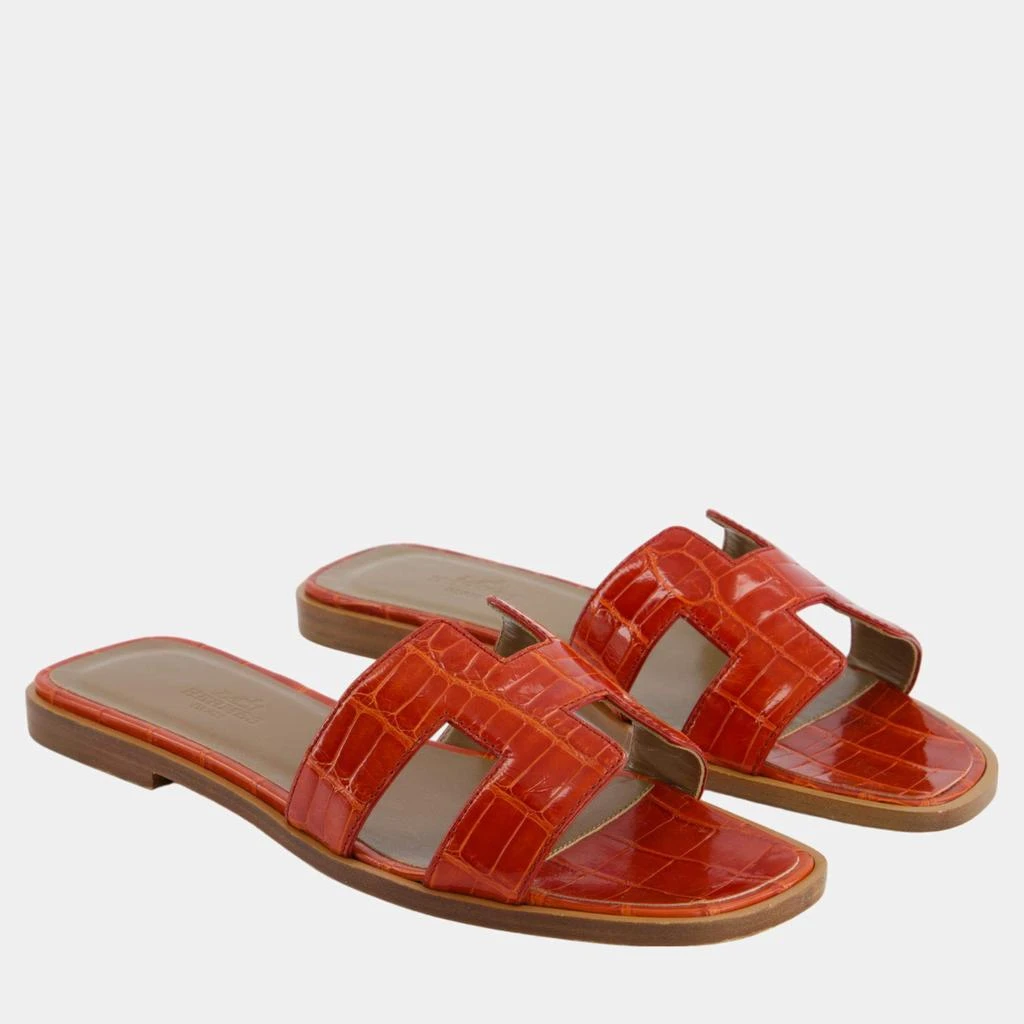 Hermes Hermes Sanguine Crocodile Oran Sandal Size EU 36 2