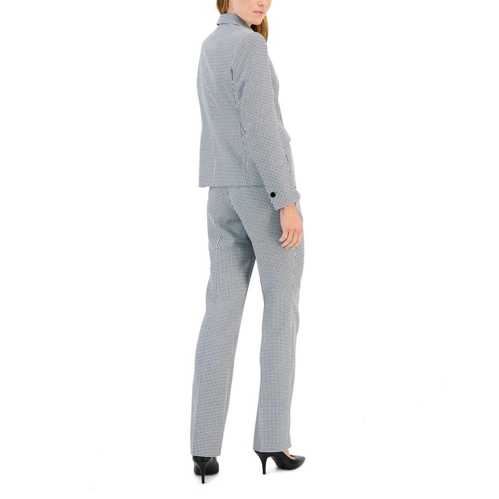 Anne Klein Women's Mini Houndstooth Two-Button Jacket & Flare-Leg Pants & Pencil Skirt