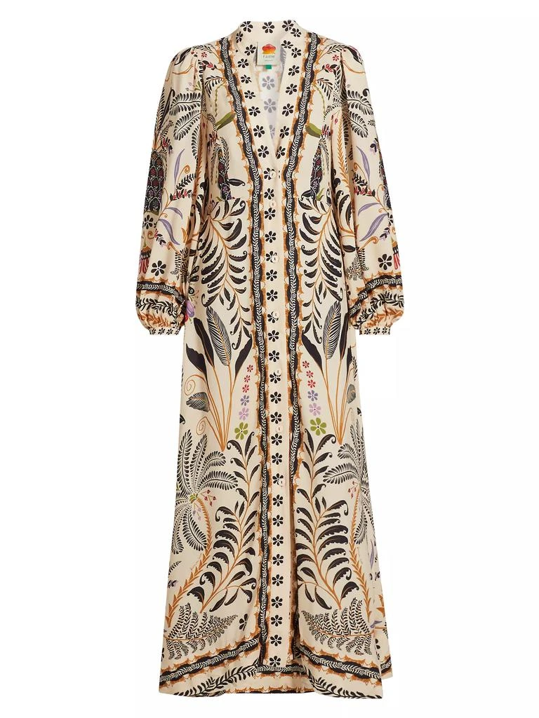 FRESH BOTANICAL SCALE WOVEN MAXI DRESS