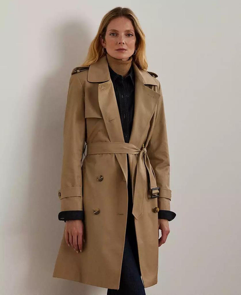 Lauren Ralph Lauren Petite Belted Water Resistant Trench Coat Sand PM Women s Coats Free Shipping BeyondStyle