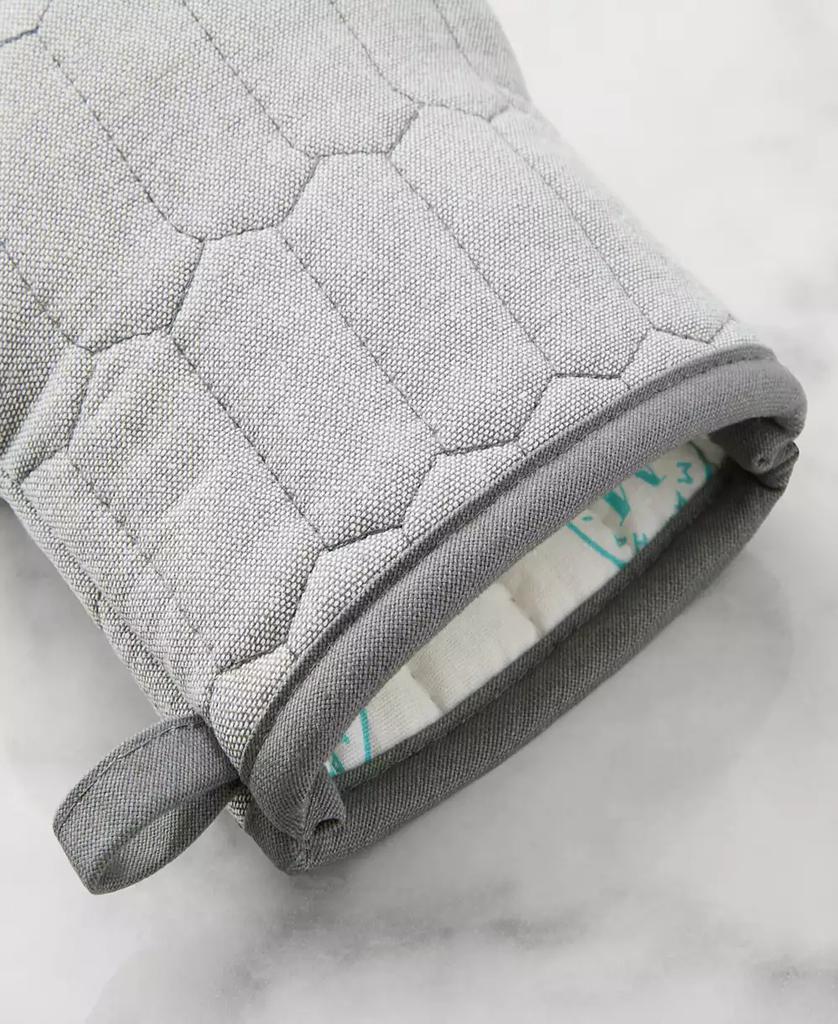 Martha Stewart Honeycomb Quilted Chambray Mini Oven Mitt Set, 5.5" x 8"