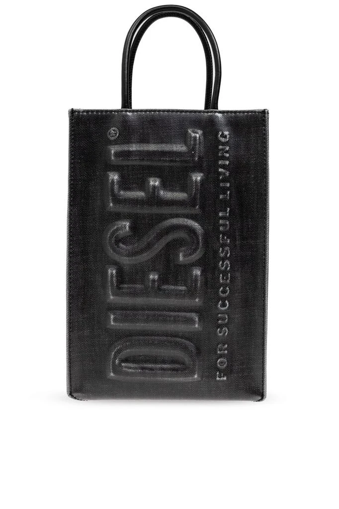 Diesel Diesel DSL 3D Logo-Embossed Top Handle Tote Bag 1