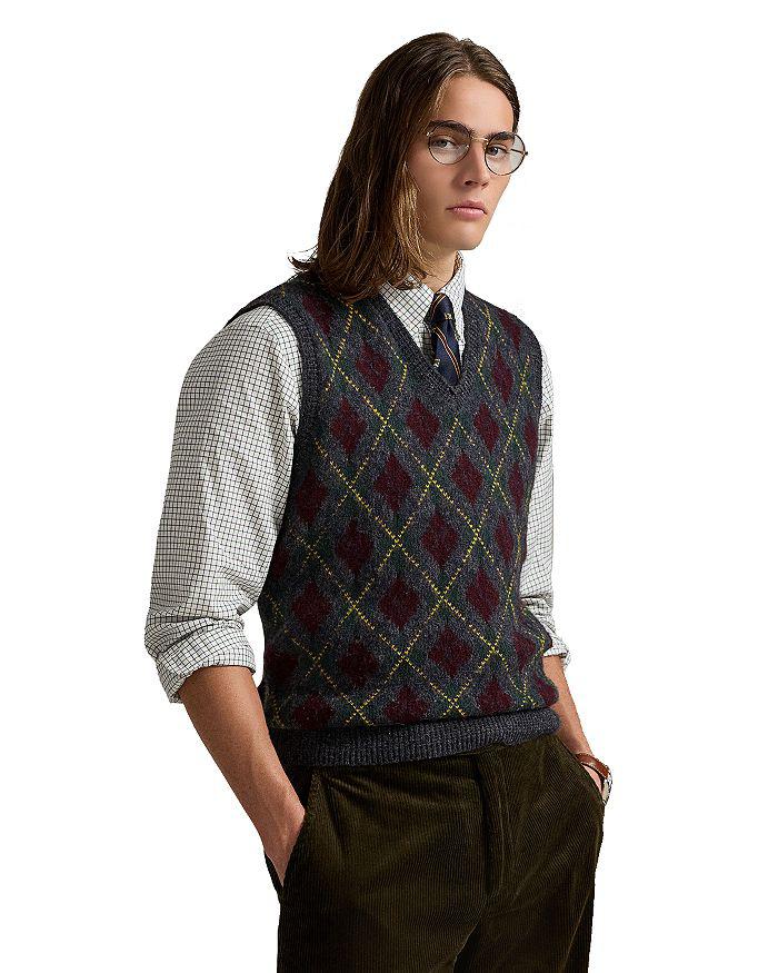 Ralph Lauren Argyle Wool Cashmere Sweater Vest