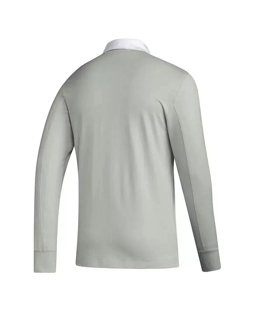 Adidas Men's 2023 Player Gray D.C. United Travel Long Sleeve Polo 2
