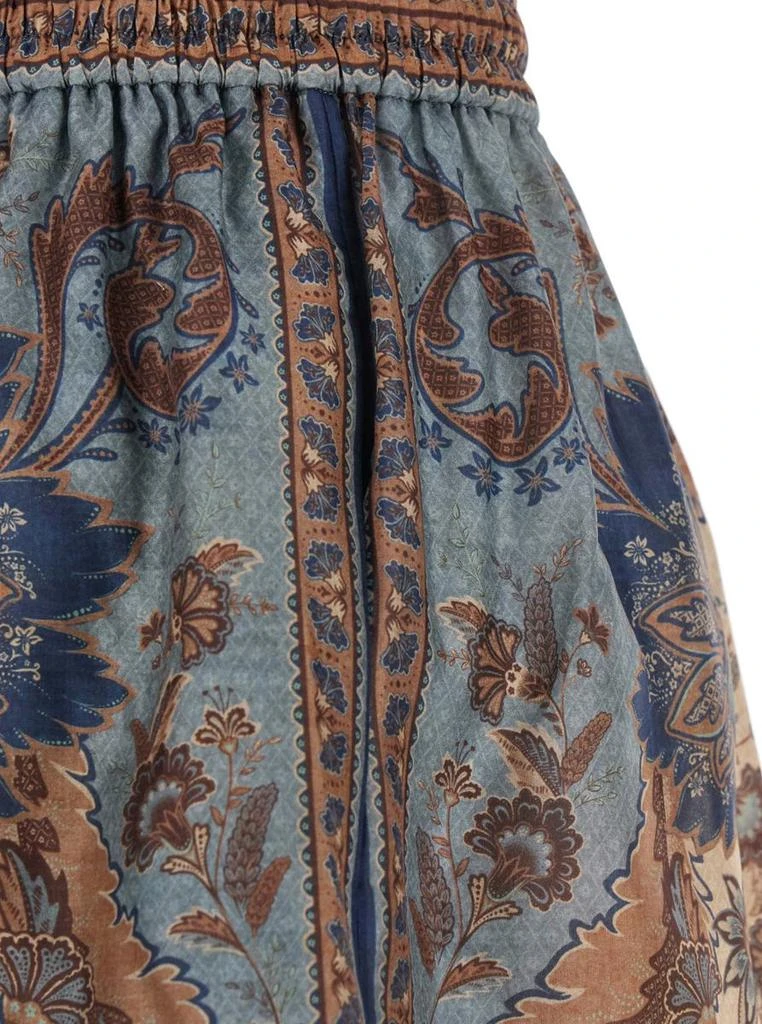 Zimmermann 'Ascension' Multicolor Shorts With Elastic Drawstring And All-Over Print In Silk Woman 3