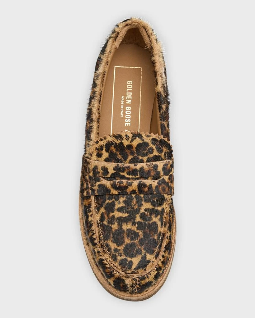 Golden Goose Jerry Leopard Penny Loafers 5