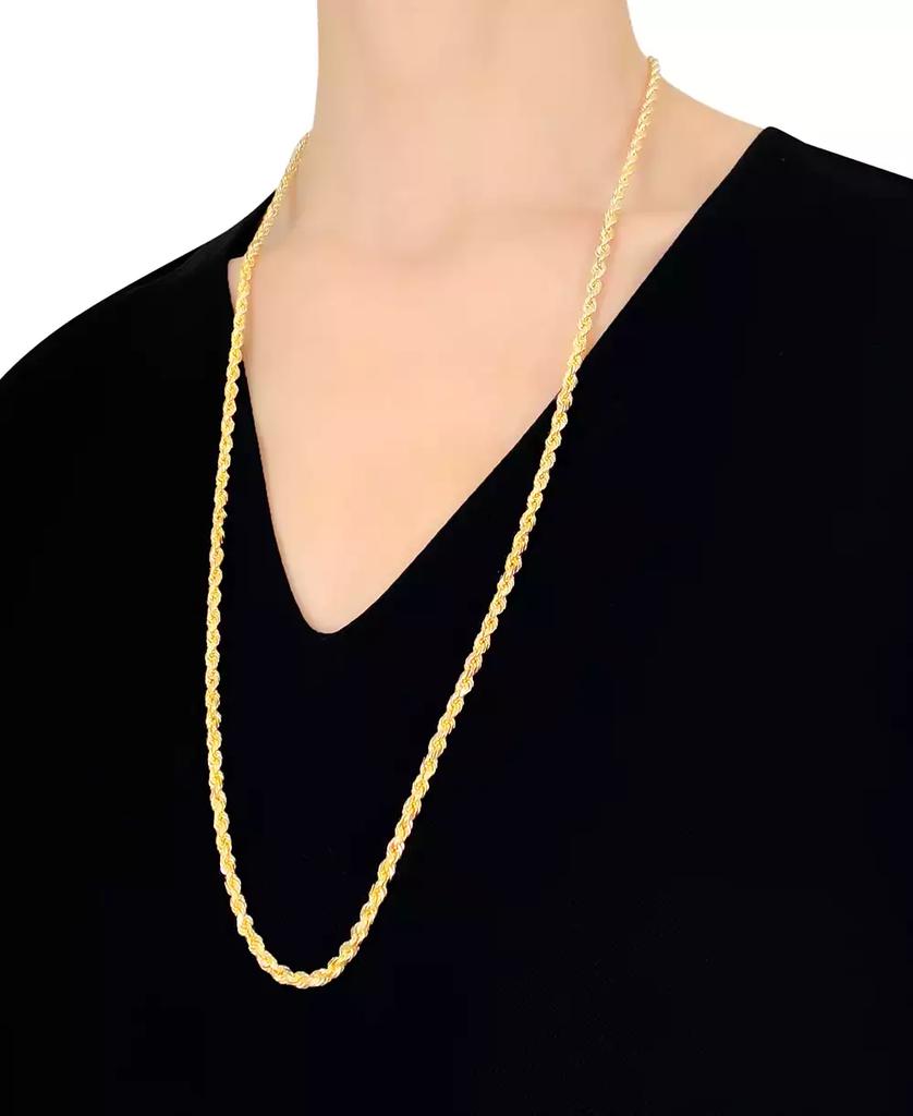 Italian Gold Forza Rope Chain 28" Necklace (4-1/10mm) in 14k Gold
