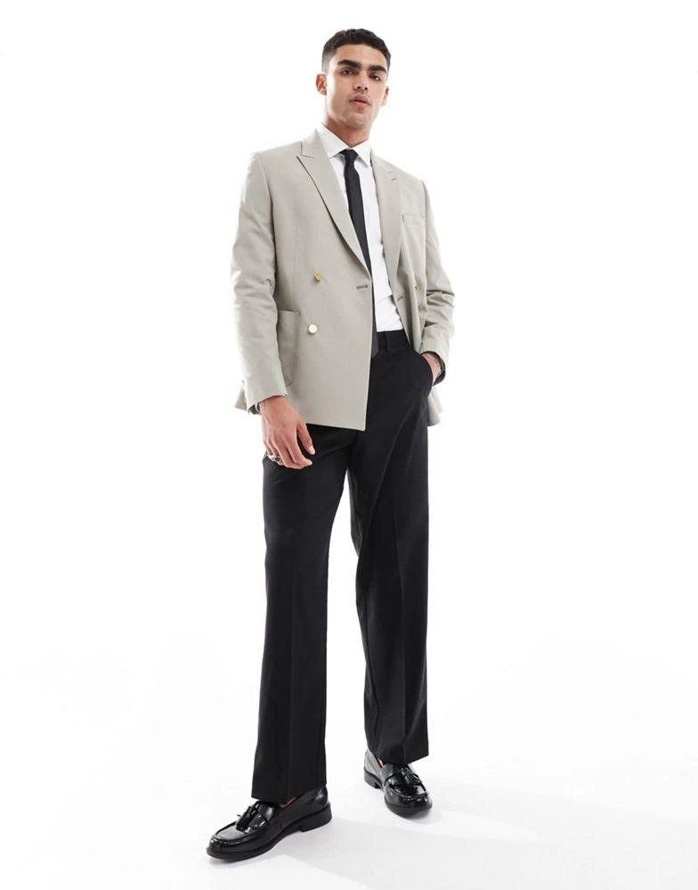ASOS ASOS DESIGN wedding skinny blazer with gold buttons in olive 1