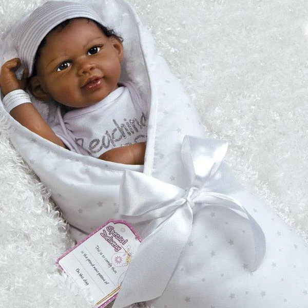 Jannie de Lange Paradise Galleries African-American Newborn Baby Doll,   Designer's Doll Collections 4