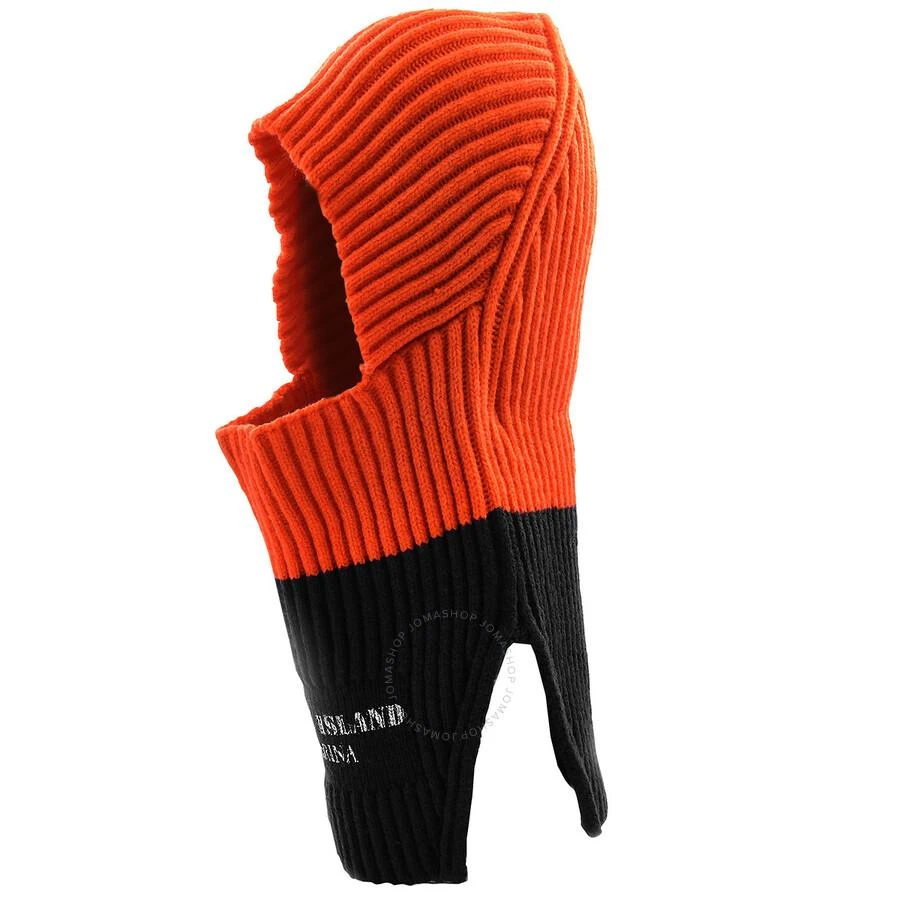 Stone Island Men's Orange Red Wool Balaclava 2