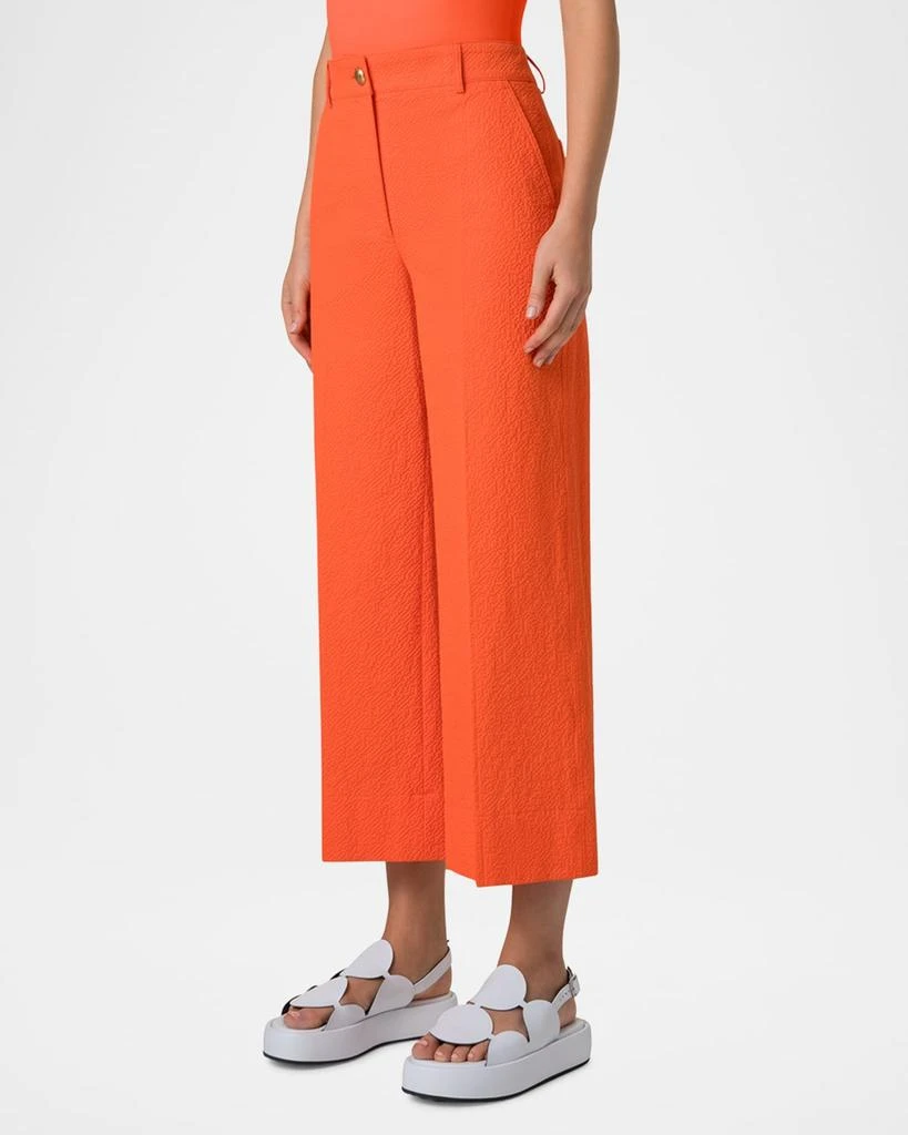 Akris Chiara Cotton Seersucker Wide-Leg Pants 2