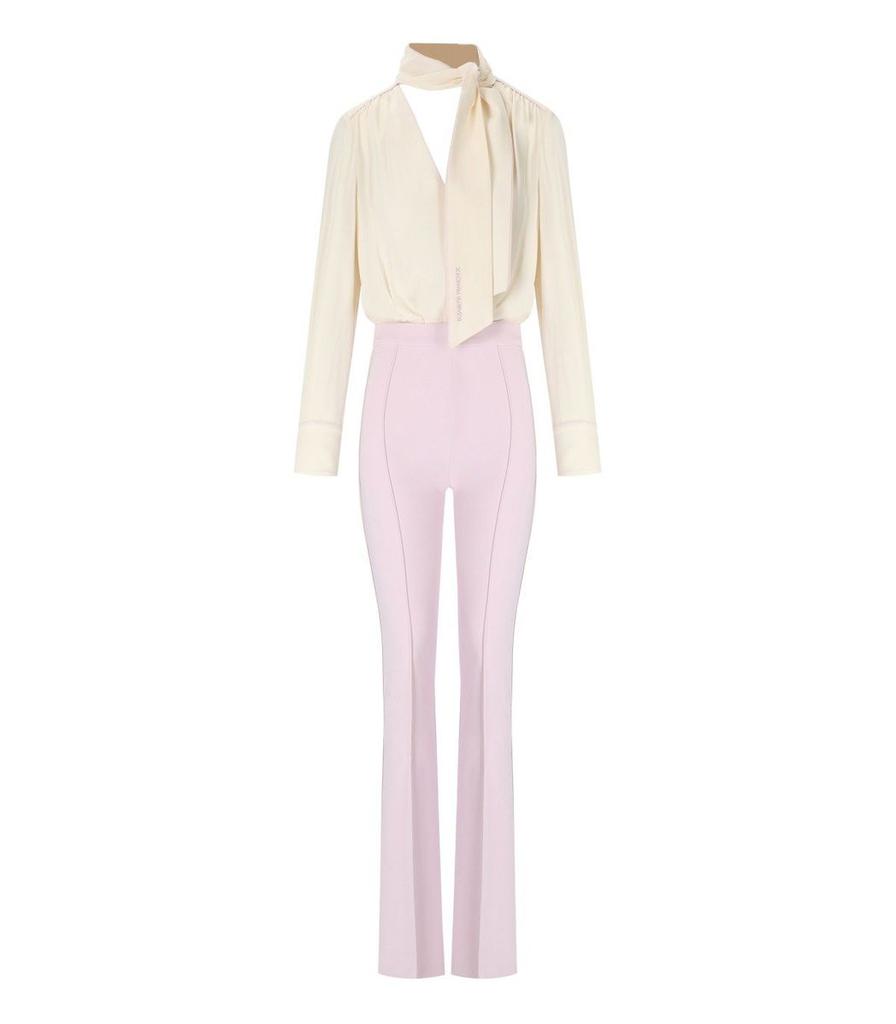ELISABETTA FRANCHI Elisabetta Franchi Burro Quarzo Georgette Jumpsuit