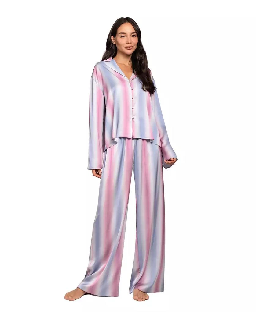 Midnight Bakery Women
s Striped Top 
Pants, 2-Piece Set