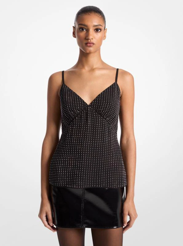 Michael Kors Rhinestone Georgette Camisole Tank Top 1