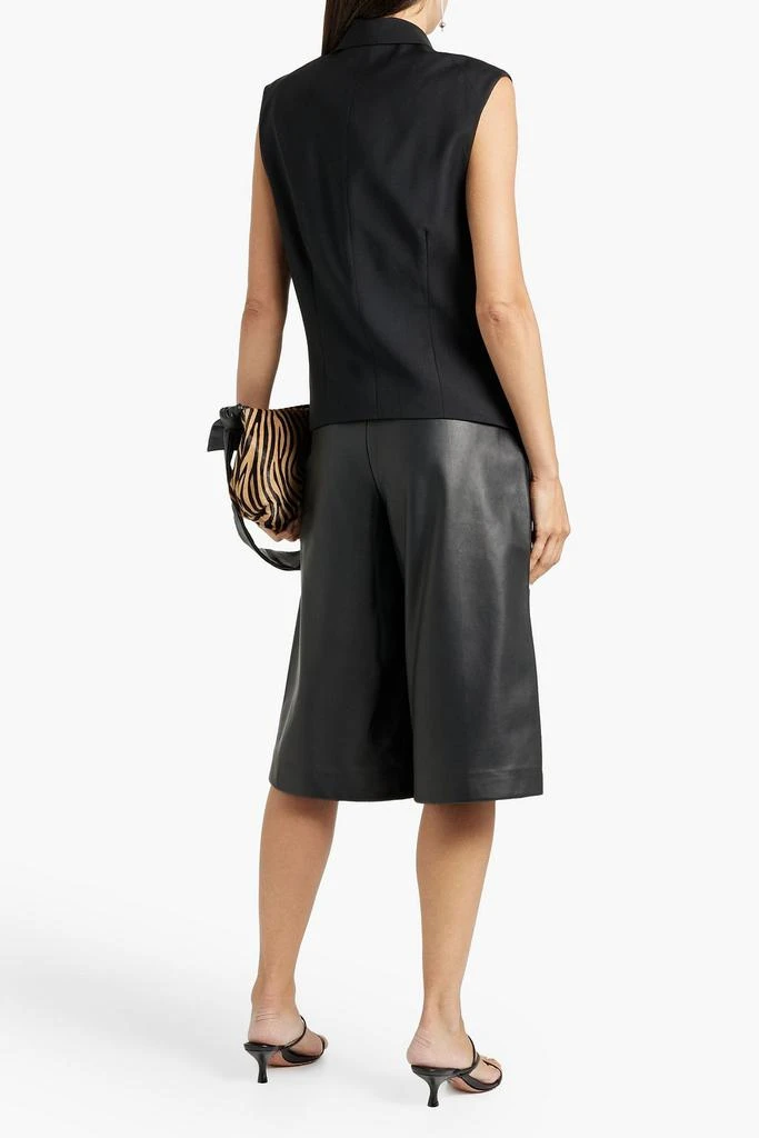 Nili Lotan Layne pleated leather shorts 3