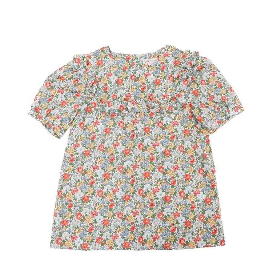 Bonpoint Girls Floral Print Ruffle-Trim Blouse 1