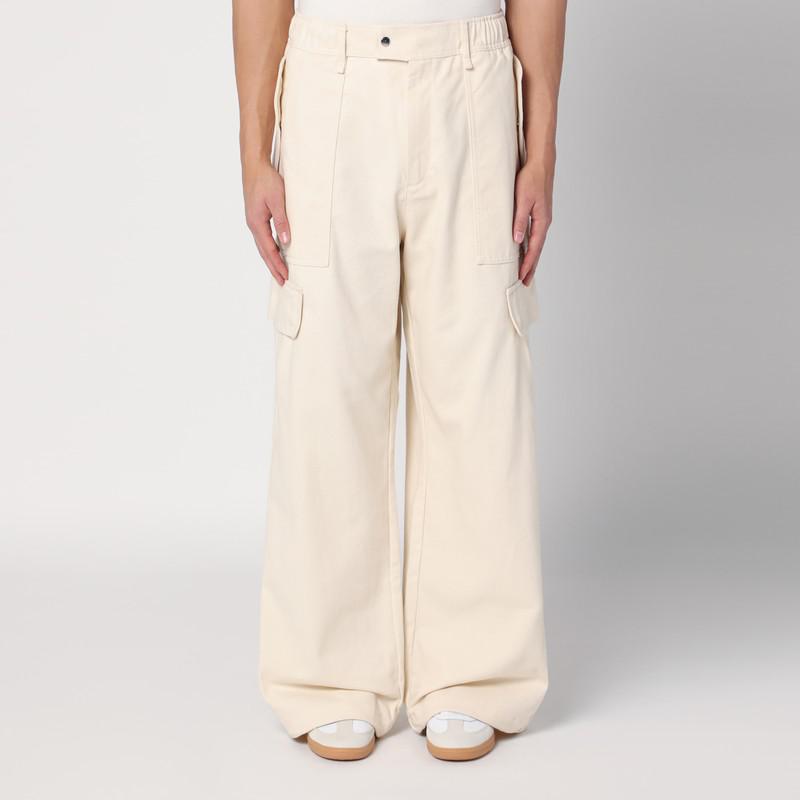 Adidas Ivory cotton cargo trousers