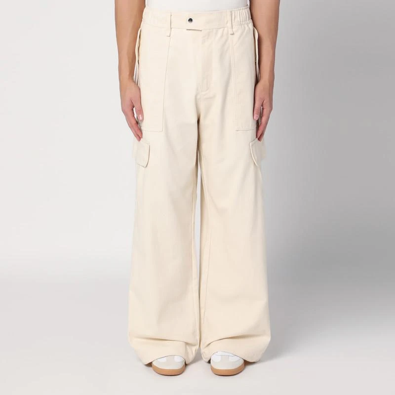 Adidas Ivory cotton cargo trousers 1