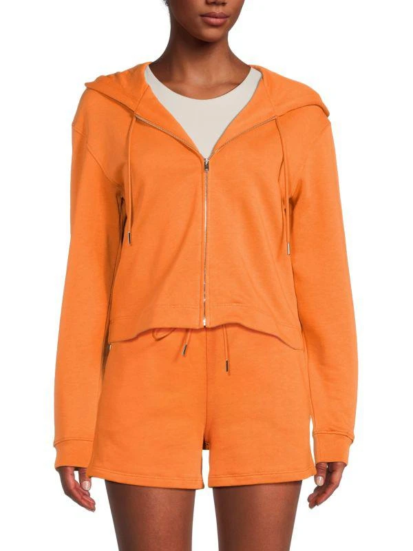 Theory Drop Shoulder Cropped Hoodie 1