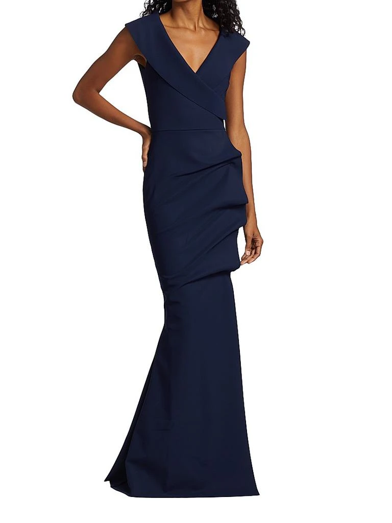 Chiara Boni Cocoon Collar Trumpet Gown 3