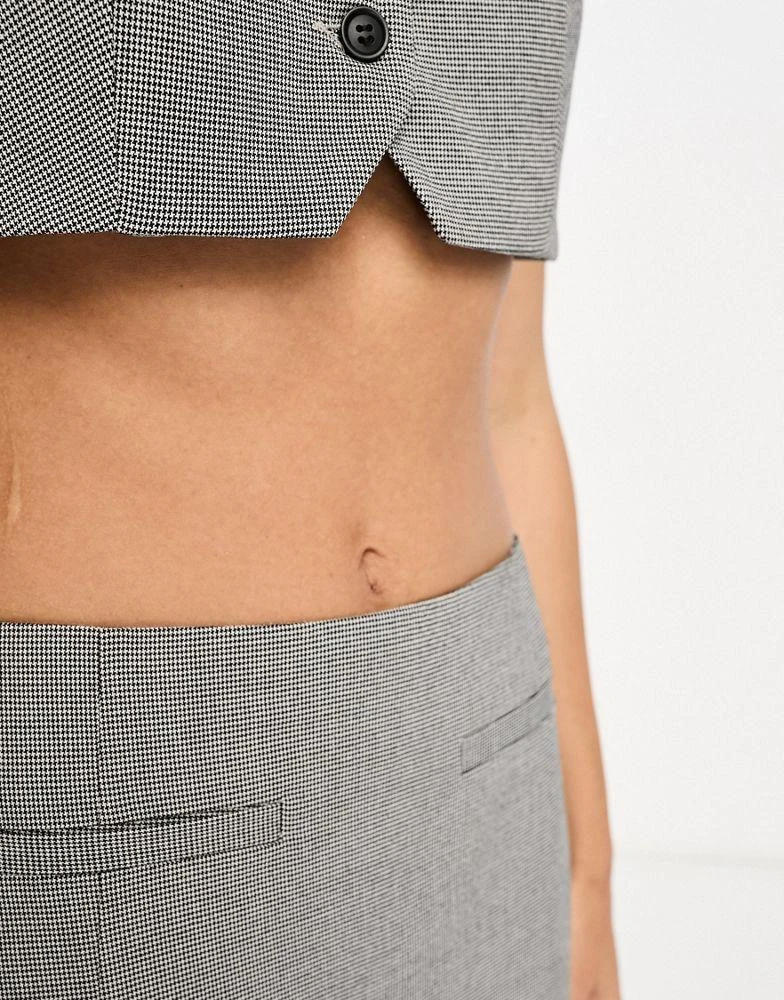 ASOS ASOS DESIGN co-ord pencil midi skirt in grey mono check 3