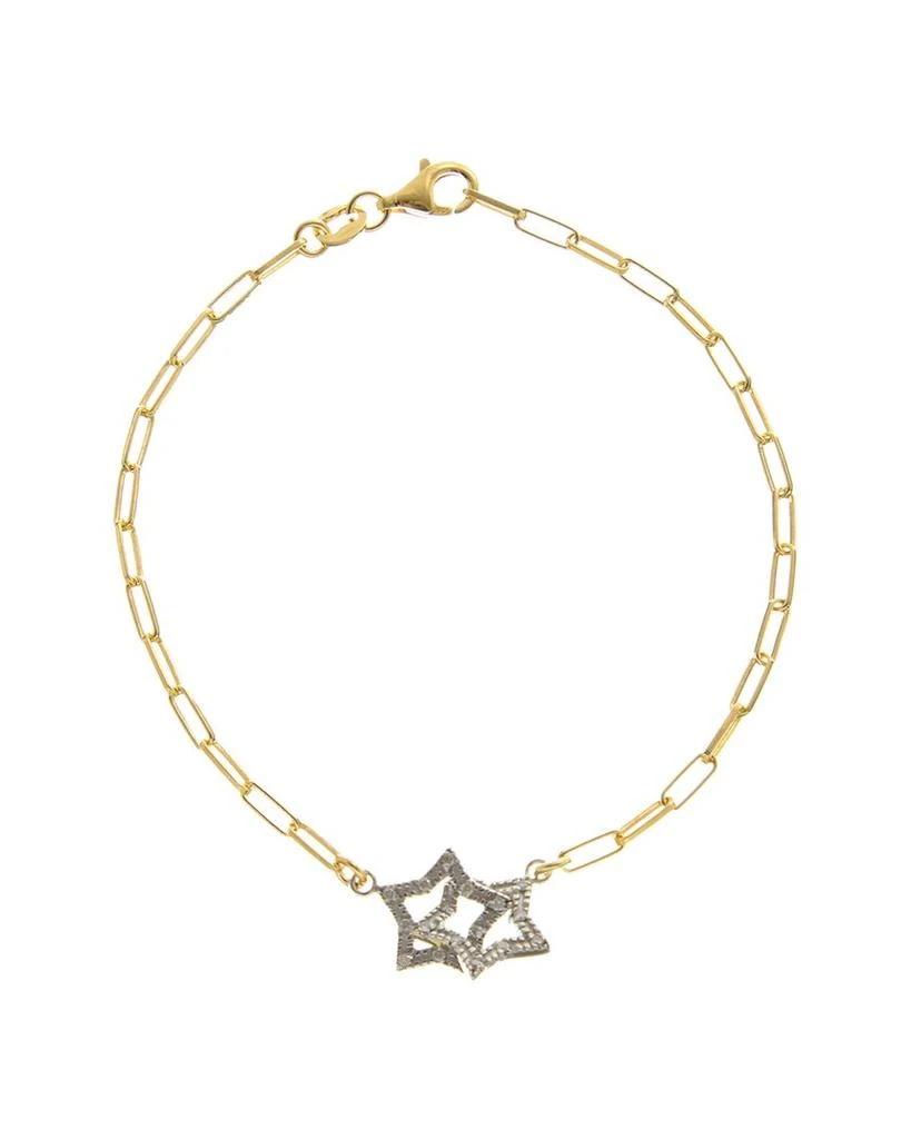 Meshmerise 18K Over Silver 0.10 ct. tw. Diamond Bracelet