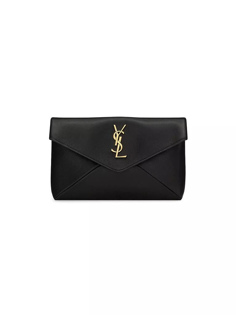 Yves Saint Laurent Cassandre Small Envelope Pouch In Lambskin 1