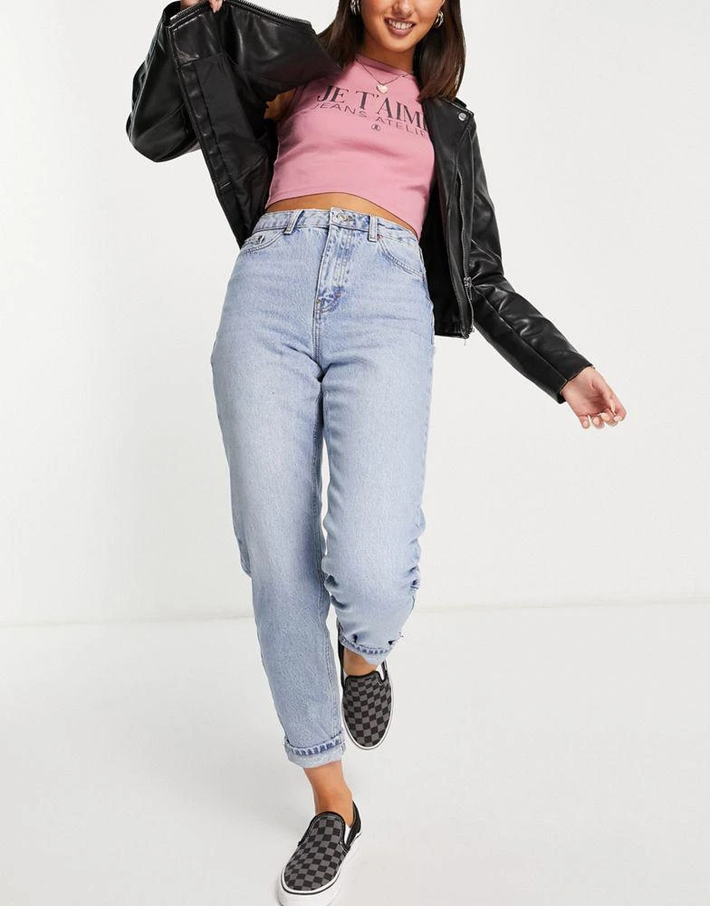 Topshop Topshop Original high rise Mom  jean in bleach 2