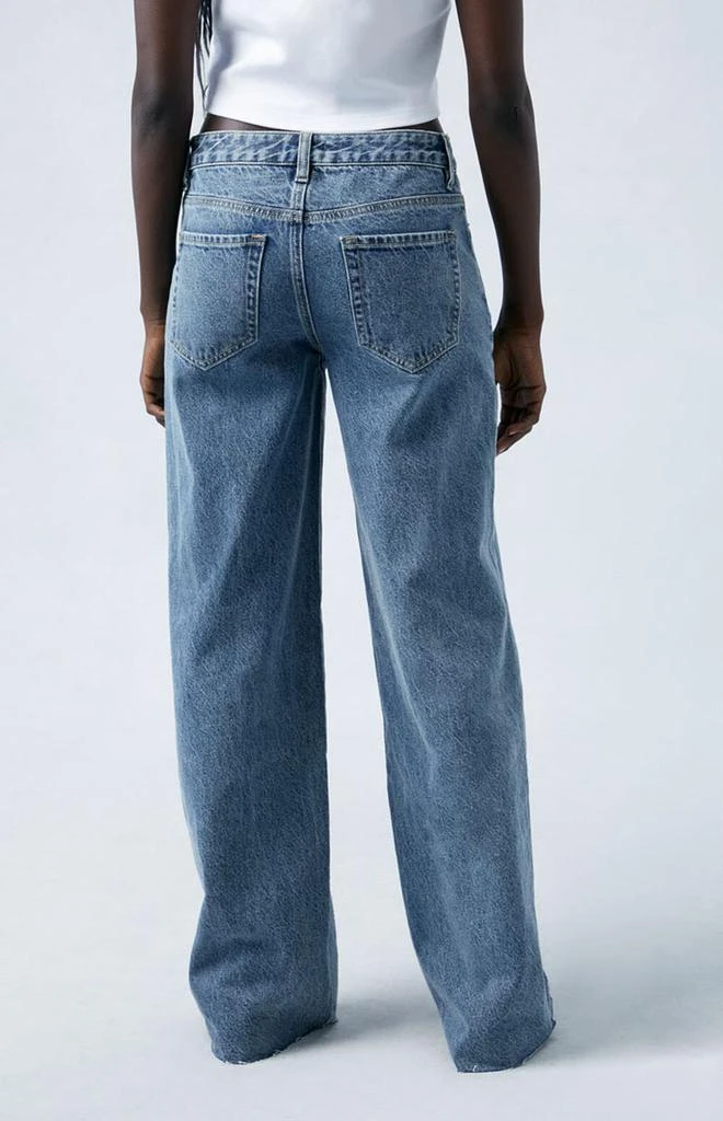 PacSun Eco Two-Tone Indigo Low Rise Baggy Jeans 4